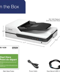 جودة رقمنة المستندات المكتبية مع ماسح Epson WorkForce DS-1630