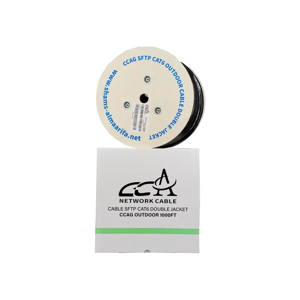 cca sftp cat6 305m black outdoor double jacket